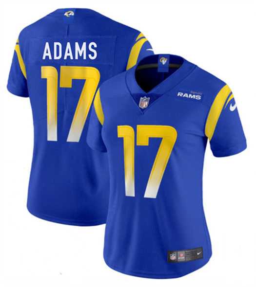 Womens Los Angeles Rams #17 Davante Adams Blue 2025 Vapor Untouchable Limited Stitched Jersey Dzhi